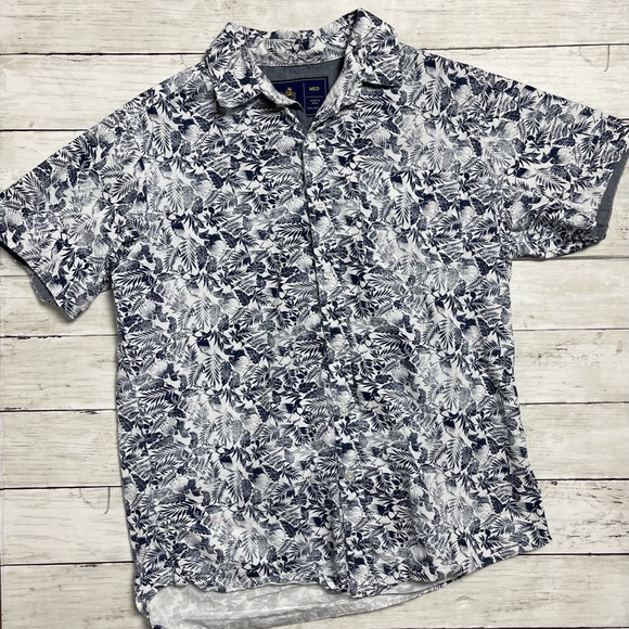 Rugby University Shirts Mens Blue Tropical Floral Shirt Med Poshmark